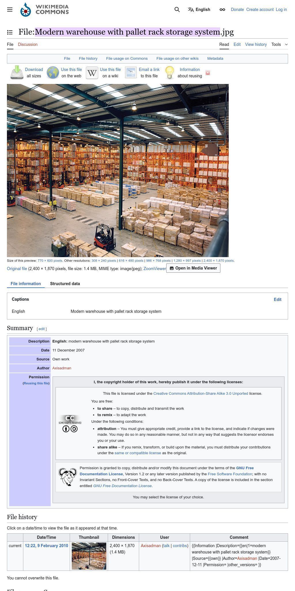 Warehouse racking and pallets